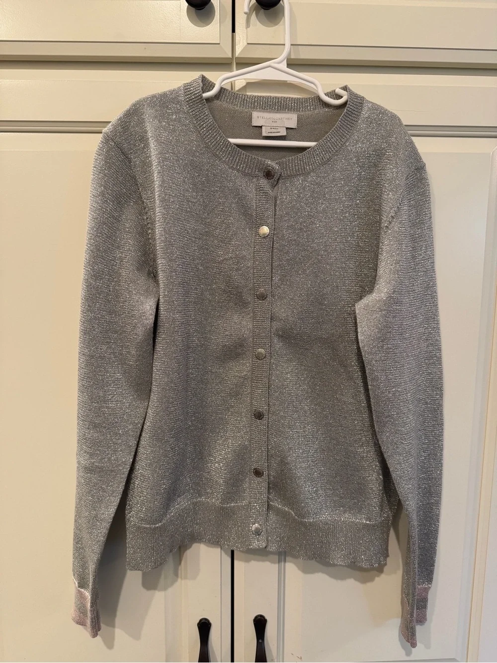 Stella McCartney Kids Shimmery Silver Cardigan